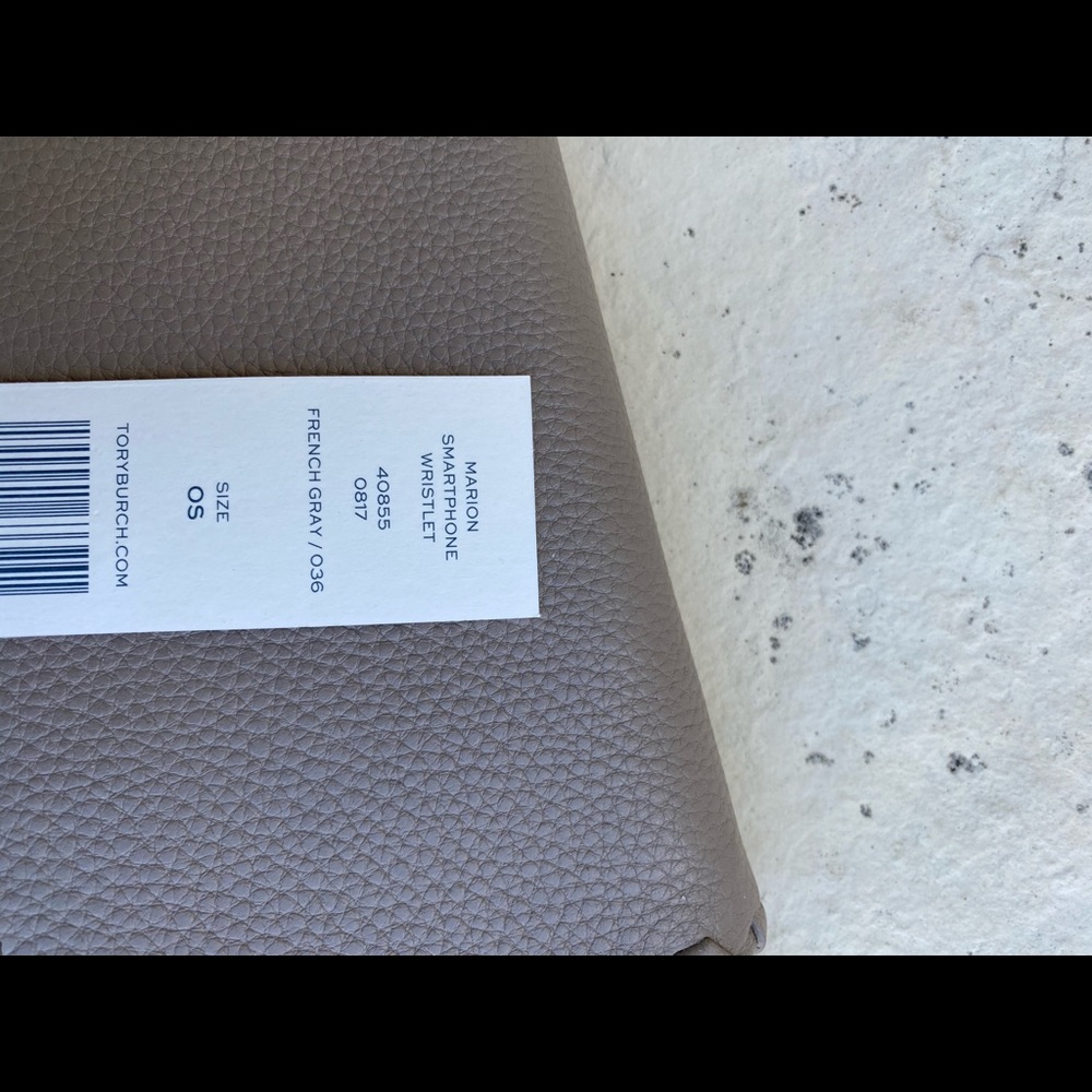 NWT Tory Burch Marion  smartphone wallet grey - Picture 5 of 8